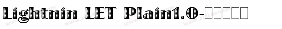 Lightnin LET Plain1.0字体转换